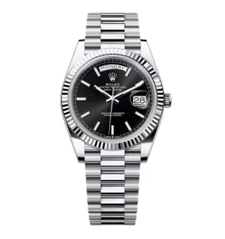 Superclone Rolex Day-Date Bright Black Dial 228236-0003 40 mm