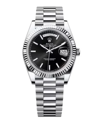 Superclone Rolex Day-Date Bright Black Dial 228236-0003 40 mm