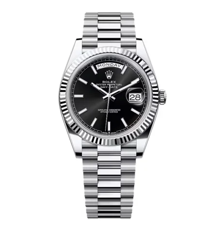 Superclone Rolex Day-Date Bright Black Dial 228236-0003 40 mm
