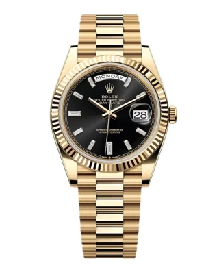 Superclone Rolex Day-Date Bright Black Diamond Dial 228238-0004 40 mm