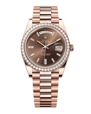 Superclone Rolex Day-Date Chocolate Diamond Dial 228345rbr-0006 40 mm