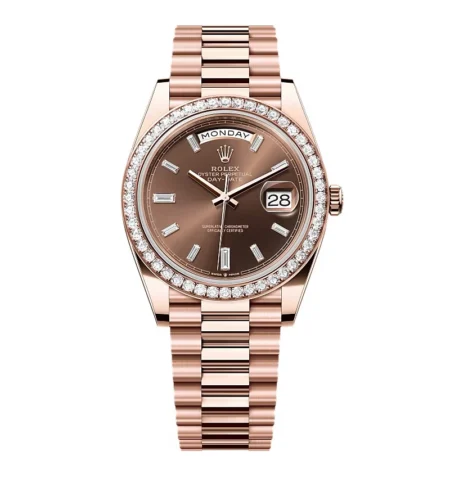 Superclone Rolex Day-Date Chocolate Diamond Dial 228345rbr-0006 40 mm
