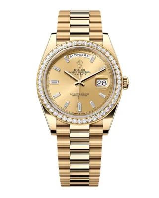 Superclone Rolex Day-Date Champagne Diamond Dial 228348rbr-0002 40 mm