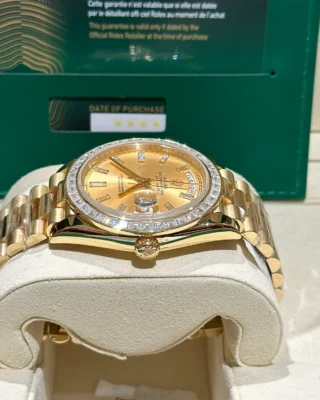 Replica Rolex Champagne Dial Diamond Bezel Gold presidential Bracelet