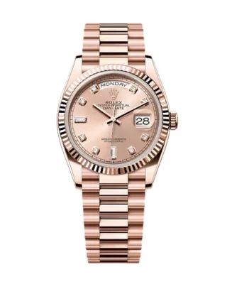 Superclone Rolex Day-Date Rosé Diamond Dial 128235-0009 36 mm
