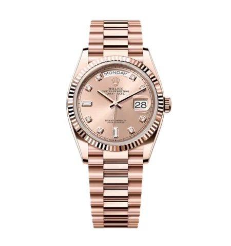 Superclone Rolex Day-Date Rosé Diamond Dial 128235-0009 36 mm