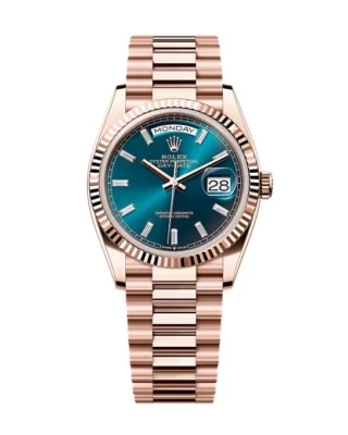 Superclone Rolex Day-Date Blue-Green Diamond Dial 128235-0085 36 mm