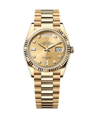 Superclone Rolex Day-Date Champagne Diamond Dial 128238-0008 36 mm
