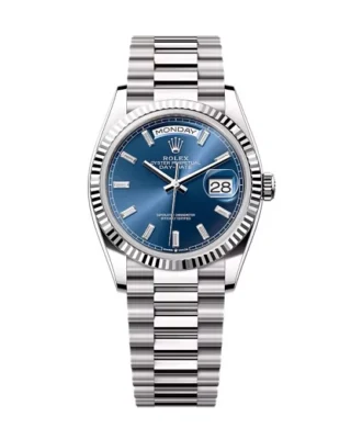 Superclone Rolex Day-Date Bright Blue Diamond Dial 128239-0069 36 mm