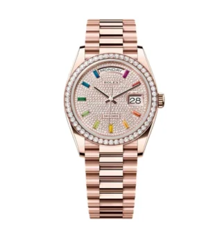 Superclone Rolex Day-Date Diamond-Paved Dial 128345rbr-0042 36 mm