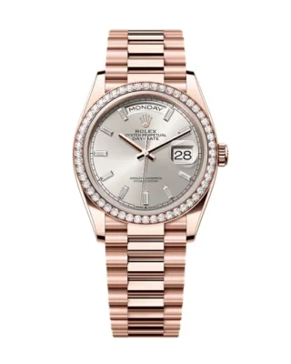 Superclone Rolex Day-Date Silver Dial 128345rbr-0081 36 mm