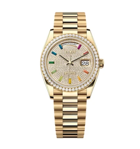 Superclone Rolex Day-Date Diamond-Paved Dial 128348rbr-0030 36 mm