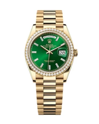Superclone Rolex Day-Date Bright Green Diamond Dial 128348rbr-0078 36 mm