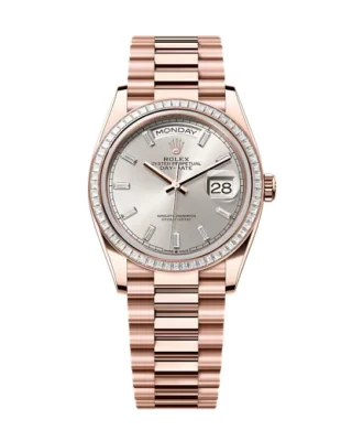 Superclone Rolex Day-Date Silver Dial 128395tbr-0030 36 mm