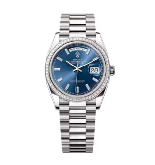 Superclone Rolex Day-Date Bright Blue Diamond Dial 128399tbr-0027 36 mm