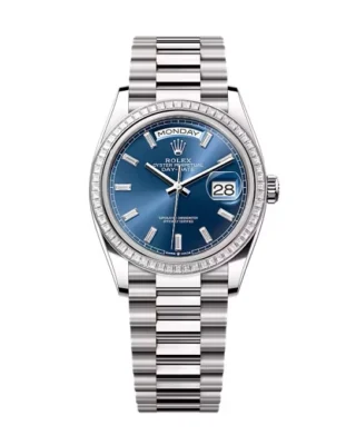 Superclone Rolex Day-Date Bright Blue Diamond Dial 128399tbr-0027 36 mm