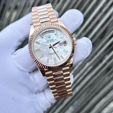 Superclone Rolex Day-Date White Mother-of-Pearl Diamond Dial 128235-0078 36 mm - Image 4