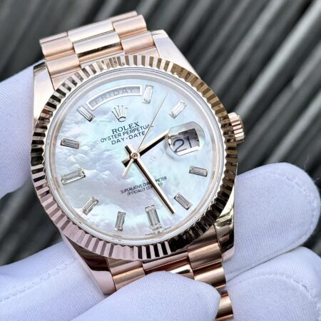 Superclone Rolex Day-Date White Mother-of-Pearl Diamond Dial 128235-0078 36 mm - Image 12