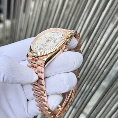 Superclone Rolex Day-Date White Mother-of-Pearl Diamond Dial 128235-0078 36 mm - Image 13