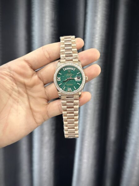 Superclone Rolex Day-Date Green Aventurine Diamond Dial 128345rbr-0068 36 mm - Image 3