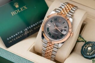 Alternative view of Superclone Rolex Datejust Slate Roman Dial 126331-0016 41 mm