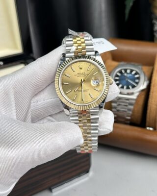 Alternative view of Superclone Rolex Datejust Champagne Dial 126333-0010 41 mm