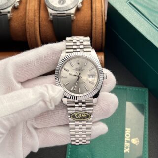 Alternative view of Superclone Rolex Datejust Silver Dial 126334-0004 41 mm