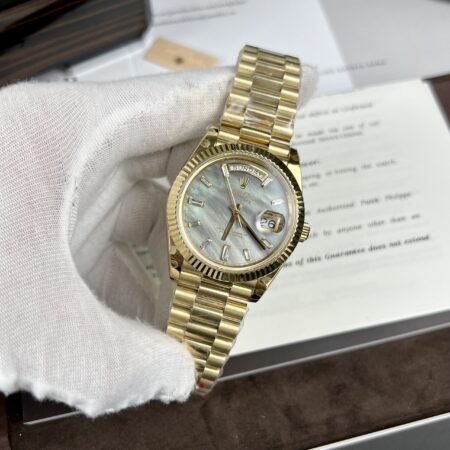 Superclone Rolex Day-Date White Mother-of-Pearl Diamond Dial 128238-0123 36 mm - Image 3
