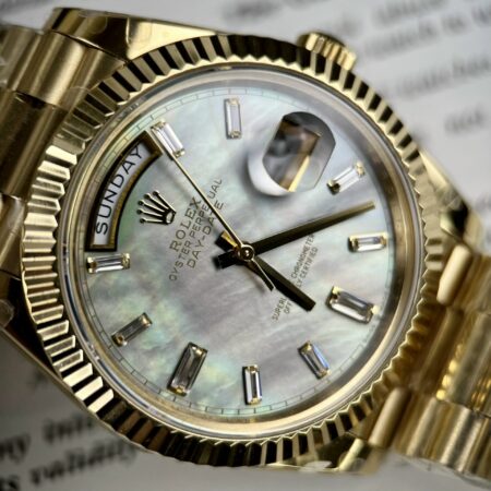 Superclone Rolex Day-Date White Mother-of-Pearl Diamond Dial 128238-0123 36 mm - Image 5