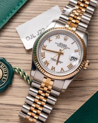 Alternative view of Superclone Rolex Datejust White Roman Dial 126231-0015 36 mm