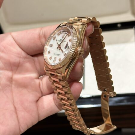 Superclone Rolex Day-Date White Mother-of-Pearl Diamond Dial 128238-0011 36 mm - Image 6