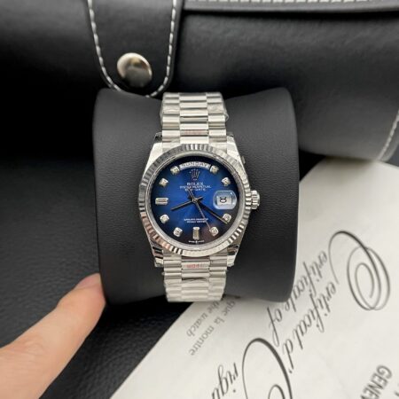 Superclone Rolex Day-Date Blue Ombré Diamond Dial 128236-0005 36 mm - Image 2
