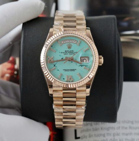 Superclone Rolex Day-Date Turquoise Dial 128235 40 mm - Image 2