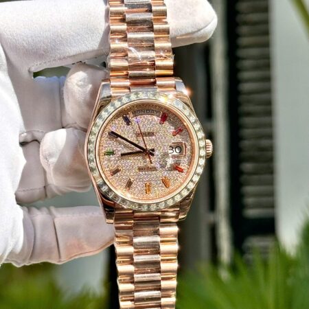 Superclone Rolex Day-Date Diamond-Paved Dial 128395tbr-0008 36 mm - Image 3