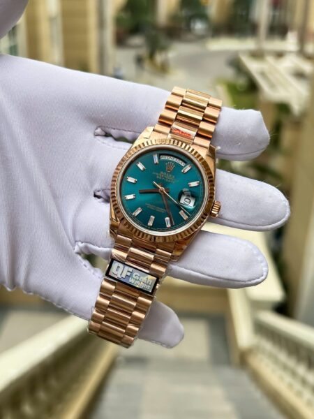 Superclone Rolex Day-Date Blue-Green Diamond Dial 128235-0085 36 mm - Image 3