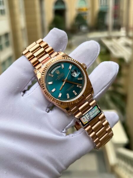 Superclone Rolex Day-Date Blue-Green Diamond Dial 128235-0085 36 mm - Image 4