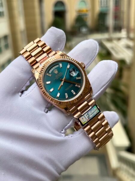 Superclone Rolex Day-Date Blue-Green Diamond Dial 128235-0085 36 mm - Image 6