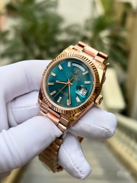 Superclone Rolex Day-Date Blue-Green Diamond Dial 128235-0085 36 mm - Image 7