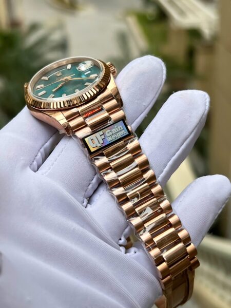 Superclone Rolex Day-Date Blue-Green Diamond Dial 128235-0085 36 mm - Image 8