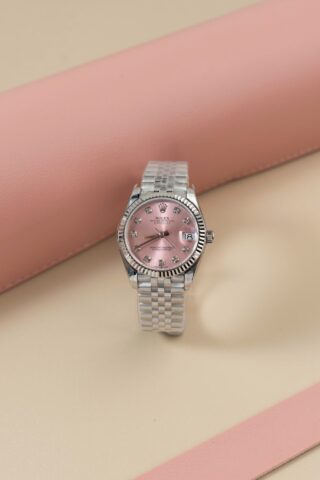 Alternative view of Superclone Rolex Datejust Pink Diamond Dial 278274-0032 31 mm