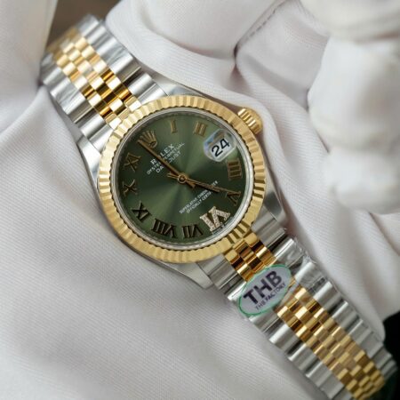 Superclone Rolex Datejust Olive Green Roman Diamond Dial 126233-0025 36 mm - Image 3