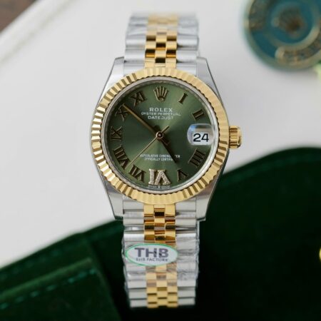 Superclone Rolex Datejust Olive Green Roman Diamond Dial 126233-0025 36 mm - Image 2