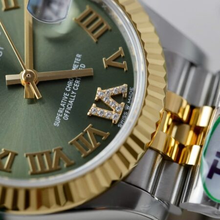 Superclone Rolex Datejust Olive Green Roman Diamond Dial 126233-0025 36 mm - Image 7