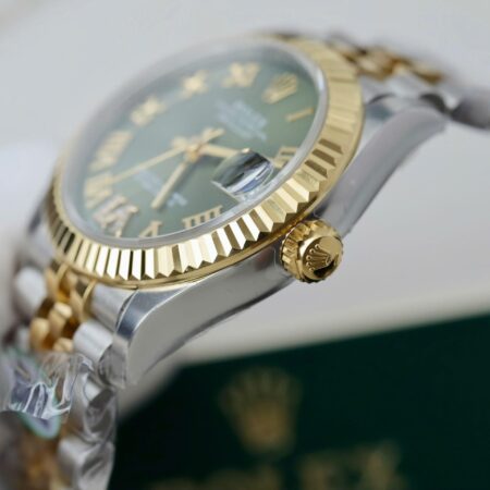 Superclone Rolex Datejust Olive Green Roman Diamond Dial 126233-0025 36 mm - Image 8