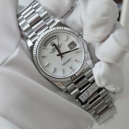 Superclone Rolex Day-Date White Mother-of-Pearl Diamond Dial 128236-0021 36 mm - Image 3