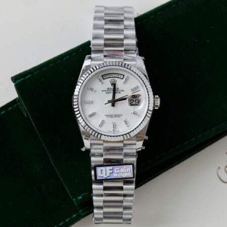 Superclone Rolex Day-Date White Mother-of-Pearl Diamond Dial 128236-0021 36 mm - Image 2