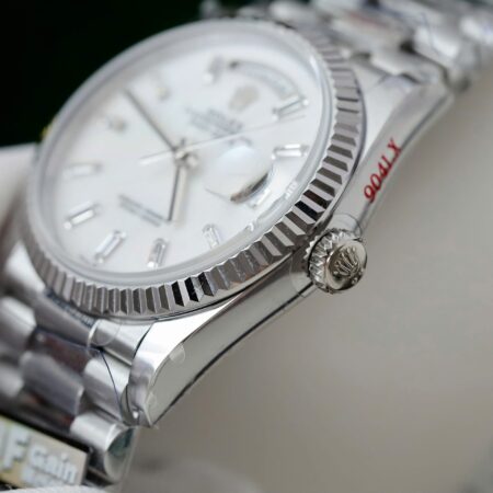 Superclone Rolex Day-Date White Mother-of-Pearl Diamond Dial 128236-0021 36 mm - Image 8