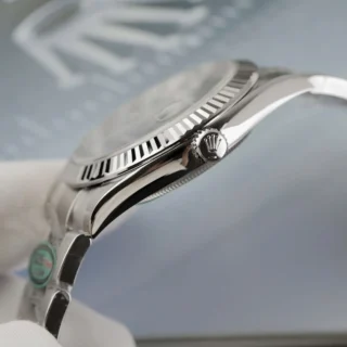 Replica Rolex Datejust blue Dial Fluted Bezel Oyster Bracelet