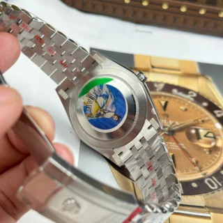 Replica Rolex Datejust Blue Dial Fluted Bezel Jubilee Bracelet