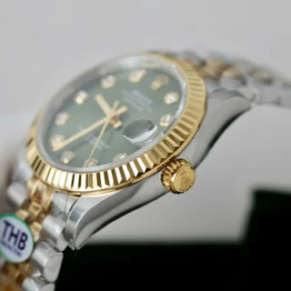 Replica Rolex Datejust Green Dial Fluted Bezel Jubilee Bracelet